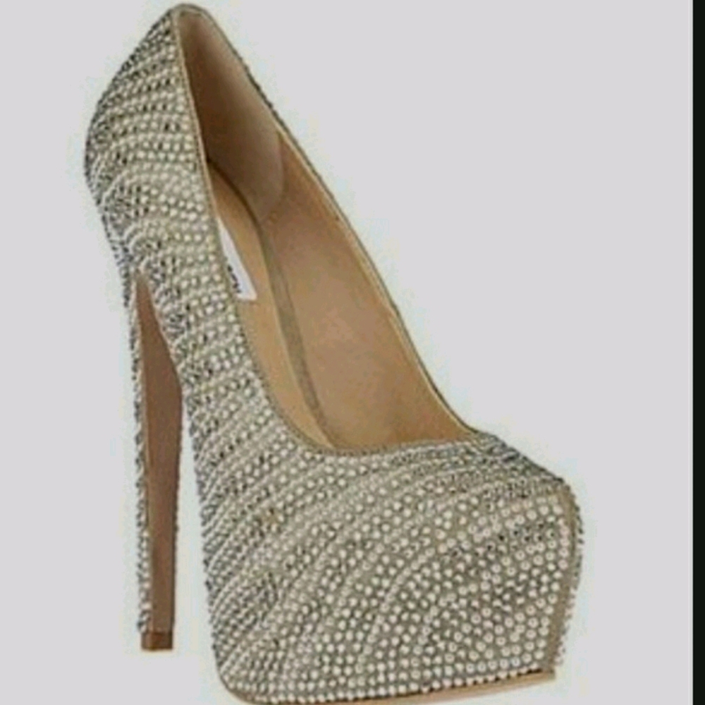 Steve Madden DEEVAA Champagne Multi Platform Heels